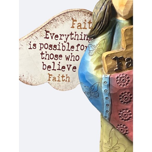 Carson Home Accents FAITH Angel by Robin Davis Studio 10 Inch - Picture 3 of 13